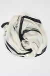 White loyal heritage wool twill scarf
