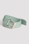 Mint short leather belt