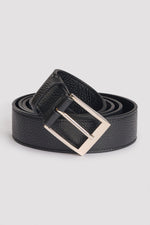 Black long leather belt