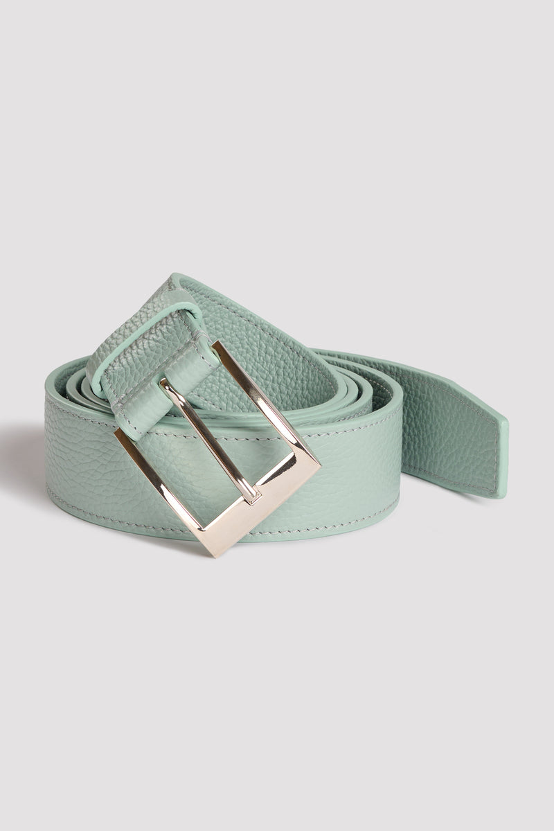 Mint long leather belt
