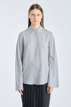 Light grey tencel shirt with wide sleeves