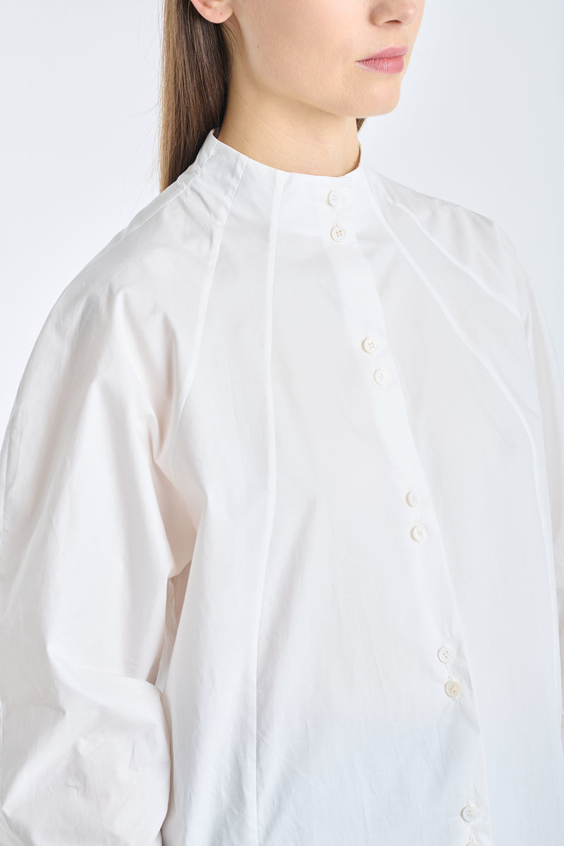 Off-white crispy poplin raglan sleeve shirt