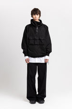 Black water repellent anorak