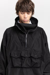 Black water repellent anorak