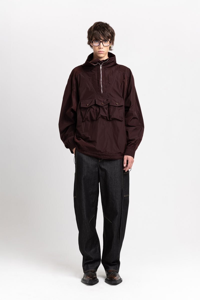 Wine red water repellent anorak