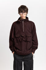 Wine red water repellent anorak