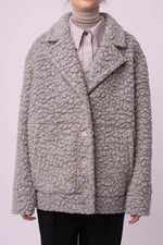 Light grey wool bomber jacket
