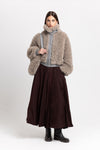 Wine red voluminous skirt
