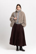 Wine red voluminous skirt