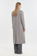 Grey wool cashmere tailored coat