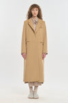 Oatmeal wool cashmere tailored coat