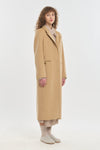 Oatmeal wool cashmere tailored coat