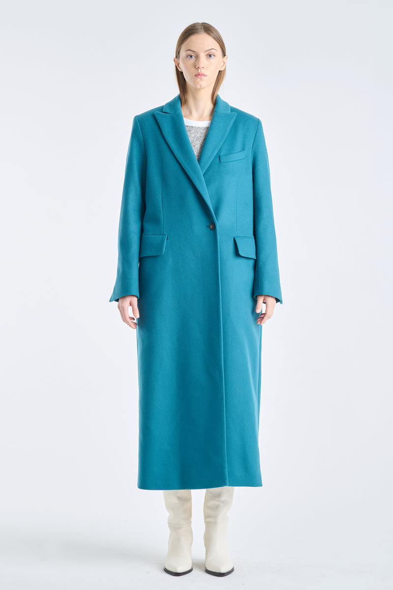 Tealwool cashmere melton tailored coat