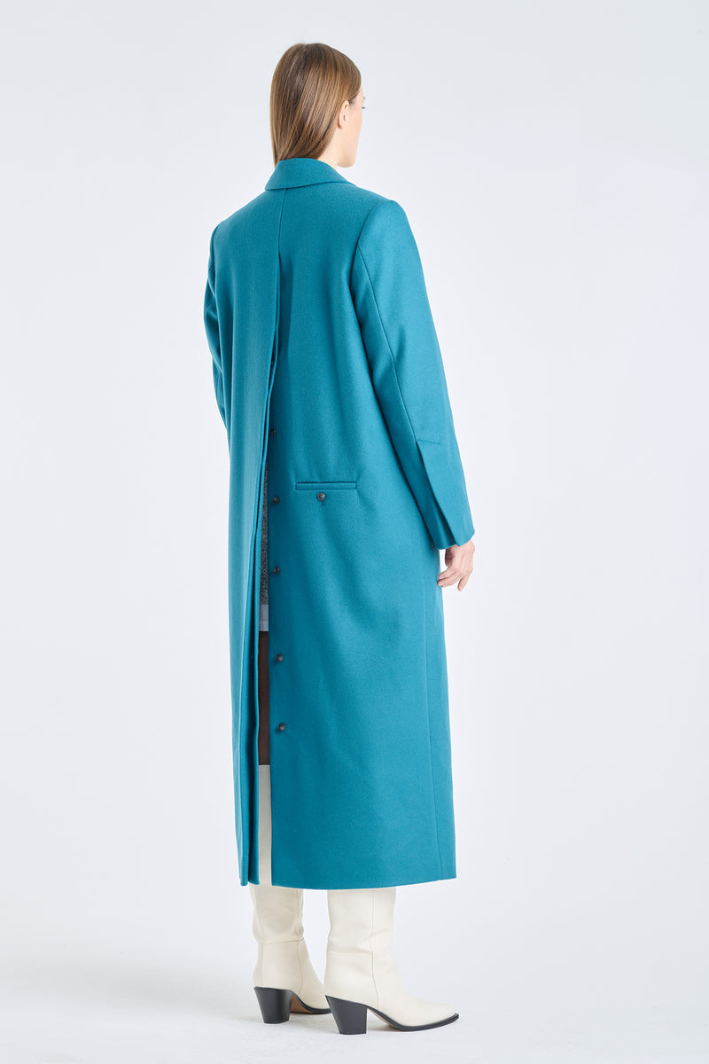 Tealwool cashmere melton tailored coat