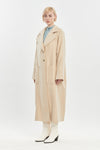 Light beige alpaca wool tailored coat