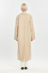 Light beige alpaca wool tailored coat