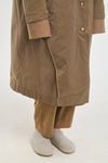 Beige reversible essential trench coat