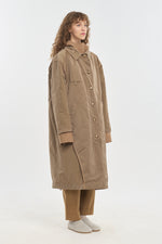 Beige reversible essential trench coat