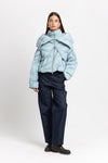 Dusty blue down two-piece jacket