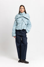 Dusty blue down two-piece jacket