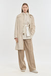 Light beige water repellent car coat