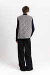 Grey quilted corduroy vest