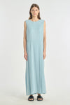 Aqua blue lyocell straight sleeveless dress