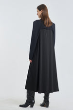Black dress with detachable sleeves