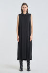 Black dress with detachable sleeves