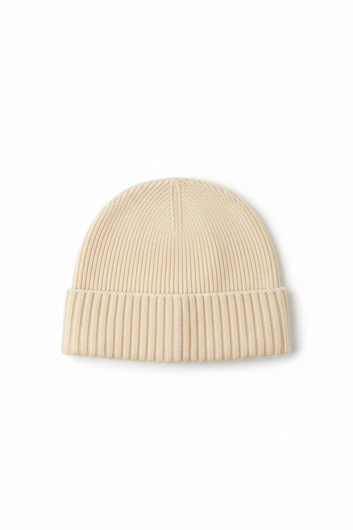 Pearl white premium cashmere hat