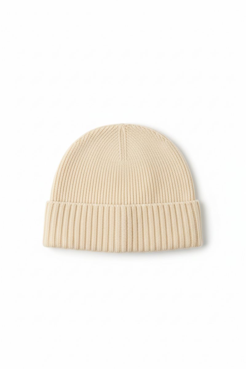 Pearl white premium cashmere hat
