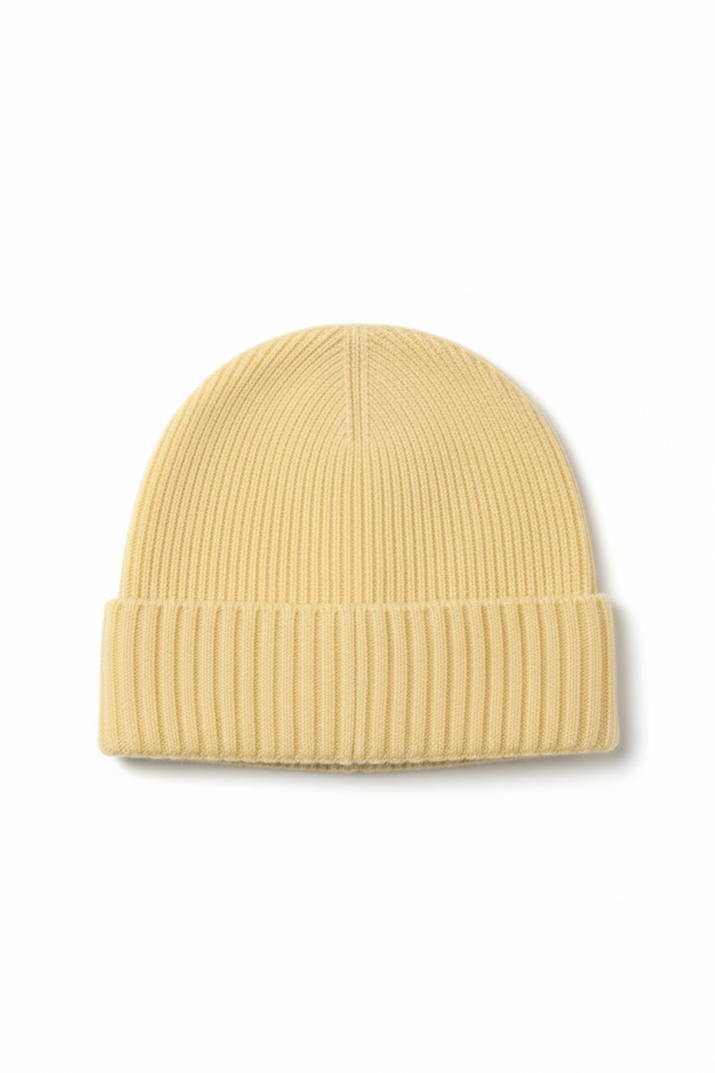 Daffodil yellow premium cashmere hat