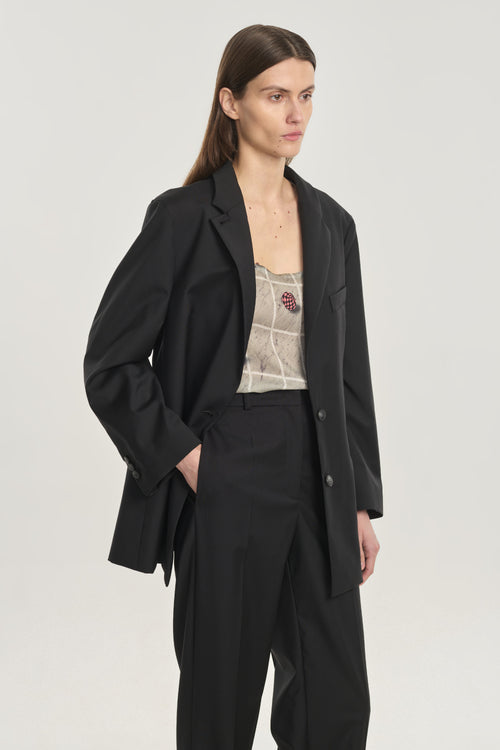 Black wool tailored jacket