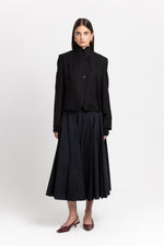Black herringbone suiting jacket