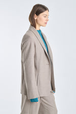 Taupe lurex tailored jacket