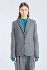 Grey striped wool jacket