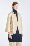 Sand belted wide sleeve jacket