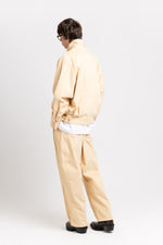 Butter beige soft touch cotton unisex urban jacket
