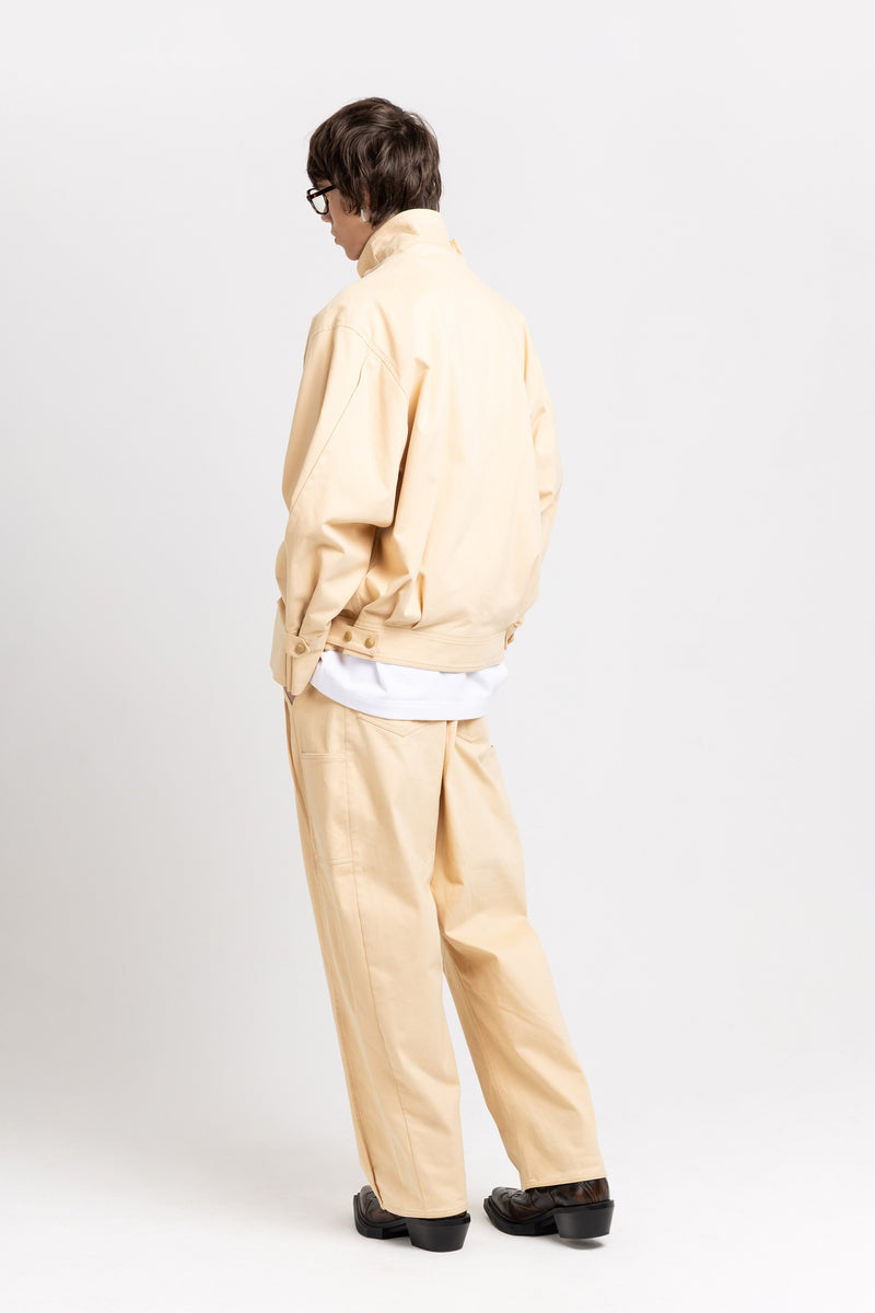 Butter beige soft touch cotton unisex urban jacket