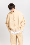 Butter beige soft touch cotton unisex urban jacket