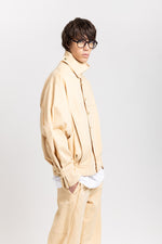 Butter beige soft touch cotton unisex urban jacket