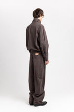 Earth brown soft touch cotton unisex urban jacket