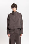 Earth brown soft touch cotton unisex urban jacket