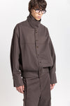 Earth brown soft touch cotton unisex urban jacket