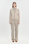 Beige premium cashmere cardigan