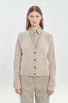 Beige premium cashmere cardigan