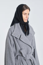 Black and deep grey premium cashmere scarf