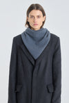 Deep grey and black premium cashmere scarf