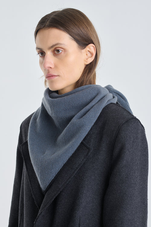 Deep grey and black premium cashmere scarf