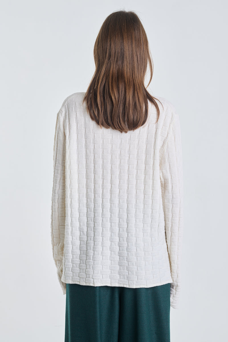 Light ivory extra fine merino pullover